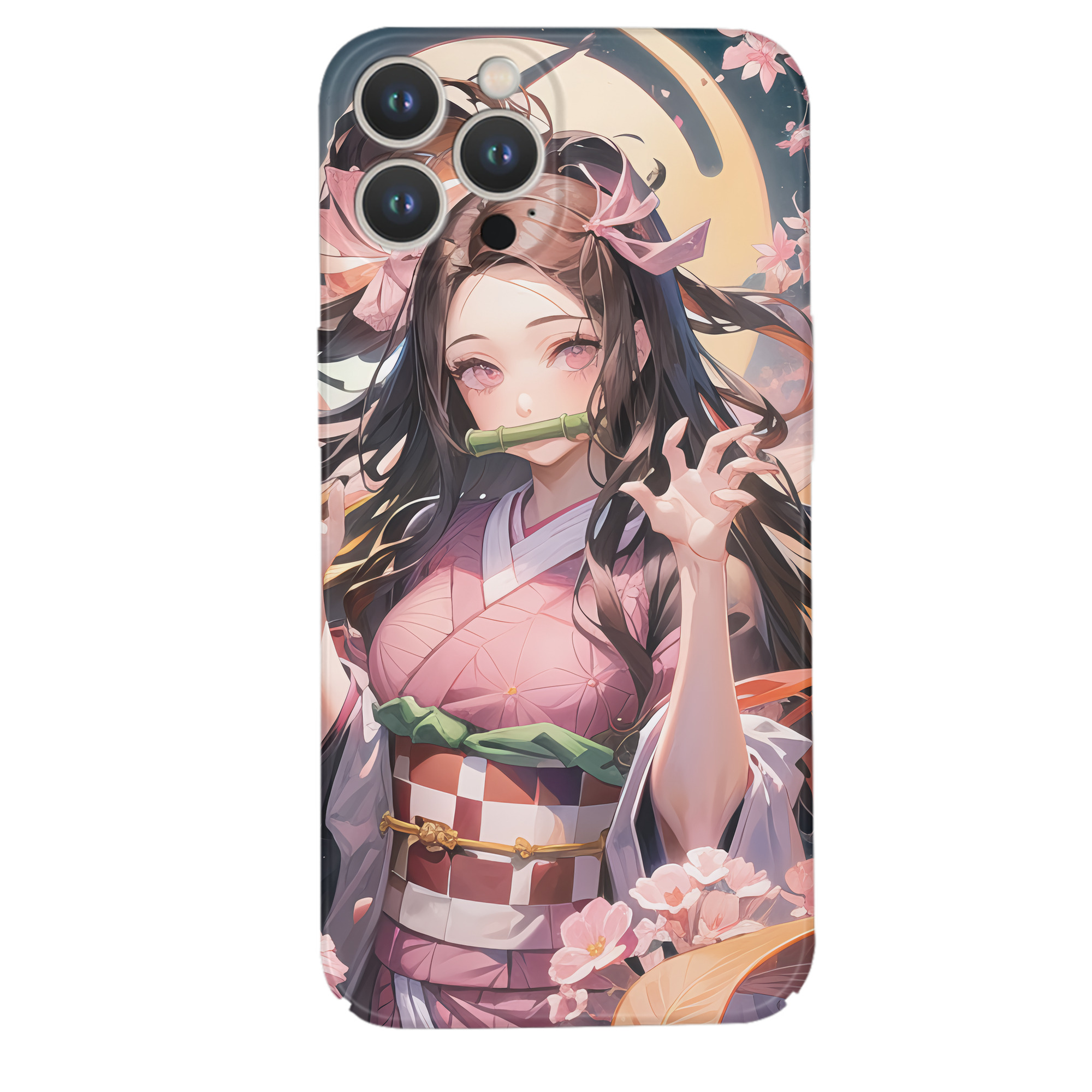 （画像用） 鬼滅の刃（きめつのやいば）竈門 禰󠄀豆子／かまど ねずこ Kamado Nezuko 【iPhone 14シリーズ対応】ハードケース